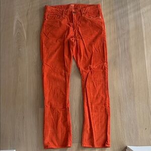 Men’s Bonobos Orange Corduroy Straight Fit Pants 34/32